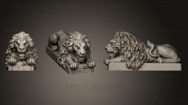 Figurines lions tigers sphinxes (STKL_0201) 3D model for CNC machine